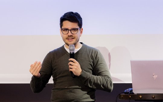 Luca Hartmann von MYI Entertainment wies darauf hin, dass in der Schweiz 65% der männlichen Gamer unter 30 Jahren einen Ad Blocker nutzen...   (Bild © Sarah Vonesch, IGEM/zVg)