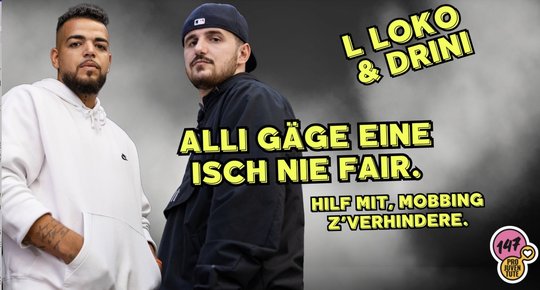 Es sind zwei Filme entstanden, in denen die Rapper L Loko (l.) und Drini auf die Gefahren von Mobbing aufmerksam machen… (Bild: zVg)