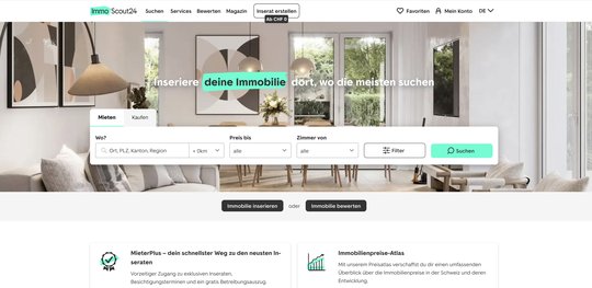 Nach SMG-Börsengang Kasse gemacht: Nun mit Stefan Meierhans «Flex Offer» für Kundschaft kalkuliert…   (Bild: Screenshot/SMG ImmoScout24)
