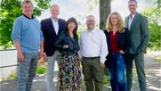 Das Leitungsteam des Basler Musikfestivals: Bernhard Fischer, Steffi Werthmüller, Silvia Krentel, Thomas Keller, Beatrice Stirnimann und Marco Streller (v.l.n.r.) (© zVg/ Flavia Schaub)