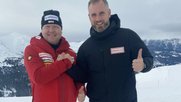 Bernhard Aregger, Geschäftsführer Swiss-Ski, und Marc Isler, CEO Brack.ch…            (Bild: zVg)