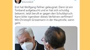 In den Sozialen Netzwerken wird Fellners Rückzieher vom Geständnis verspottet...