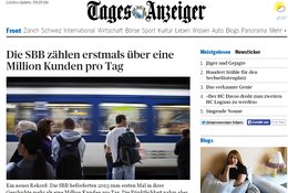 Neu gestaltete Webseite des «Tages-Anzeiger»