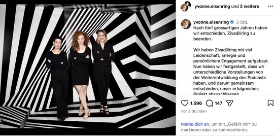 «Wir haben Zivadiliring mit viel Leidenschaft, Energie und persönlichem Engagement aufgebaut...» Frühlingstour mit fünf Shows in Basel, Zürich und Bern findet statt, zwar schon ohne Gülsha Adilji (Bild: Insta Y. Eisenring)