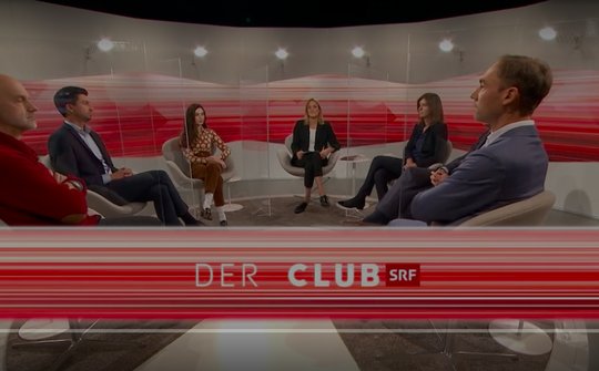 Das Konzept des «Club» habe funktioniert, finden die Ombudsleute: Auch die Gäste können sich gegenseitig «korrigieren». (Bild Screenshot SRF)