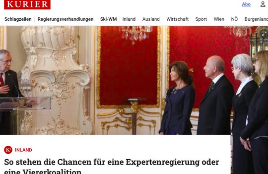 Die Forderungen der rechtsextremen FPÖ in den Koalitionsverhandlungen mit der ÖVP sind radikal... (Bild: Screenshot kurier.at)