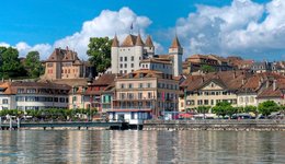 Nyon am Genfersee...(Bild ©Nyon Tourismus)