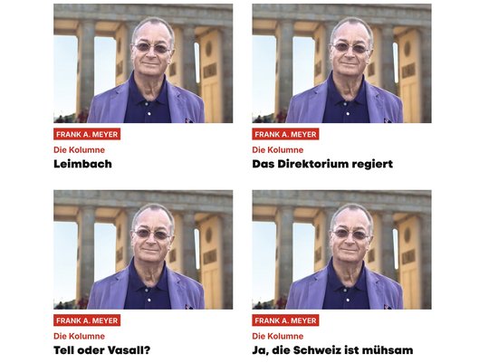 40 Jahre eine Kolumne im «SonntagsBlick» und nun die Biografie «Frank A. Meyer: Auf ein Wort»...   (Bild: Ringier/Webs.)
