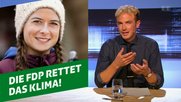 «Make FDP Greta-again?»... FDP-Präsidentin Petra Gössi und Comedian Michael Elsener...