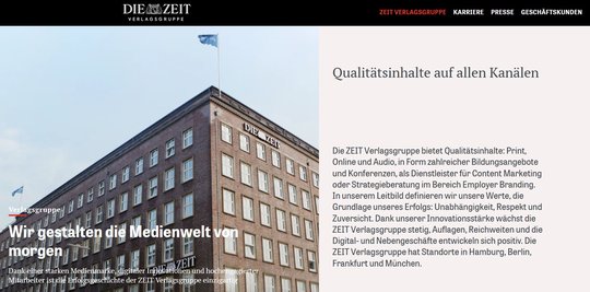 Dem Umsatzwachstum stehen Einbussen bei den neuen Geschäftsfeldern und Beteiligungen gegenüber… (Bild: Screenshot zeit.de)