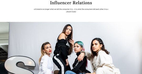 Neben Public Relations bietet die neue Abteilung auch «Influencer Relations», Bild- und Videoproduktionen sowie Distributionen