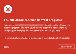 «Safe Browsing»-Warnhinweis von Google