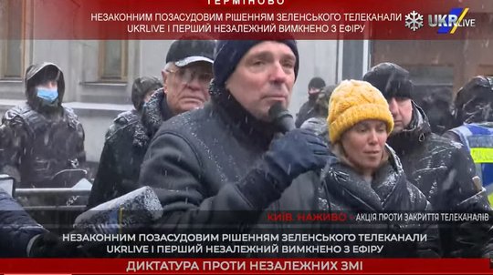 Der TV-Sender Ukrlive.tv darf nicht mehr weiter Propaganda für Russland machen...         (Screenshot Youtube-Kanal)