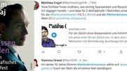 Verschiedene Engagements für die gleiche Sache: Das Buchcover von Islam Alijaj. Twitterbotschaft von Matthias Engel...