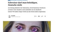 SchweizerdarfmanbeleidigenDeutschenichtRicoBandles-brachialer-SonntagsZeitungsTitel-KleinReport