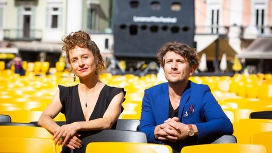 Die Regisseurin Elke Margarete Lehrenkrauss und der Kameramann Christoph Rohrscheidt 2019 in Locarno…      (Bild: Locarno Film Festival)