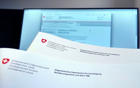 Die proaktive Veröffentlichung der herausverlangten Dokumente könnte Journalisten bei längeren Recherchen unter Zeitdruck setzen. (Bild © VBS)