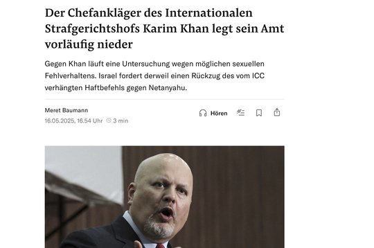 Ein NZZ-Artikel vom 16. Mai 2025 über Karim Kahn. Artikel vom 23. Mai 2024 ist (vorderhand) nicht verfügbar... (Bild: Screenshot/KR)