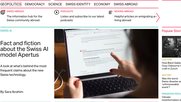 Ohne die 19 Millionen Bundesgelder stehe das Auslandangebot der SRG vor dem Aus, schreibt Swissinfo SWI in eigener Sache... (Bild: Screenshot Klein Report)