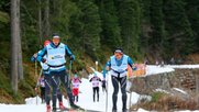 Schnee übersommert unter Sägemehl