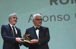 Alfonso Cuarón (l.) und Paolo Baratta