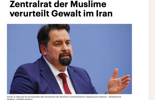 Die erste Sorge bei den Iran-Protesten gilt im Deutschlandfunk der möglichen Islamophobie in Deutschland. (Bildschirmfoto Deutschlandfunk)