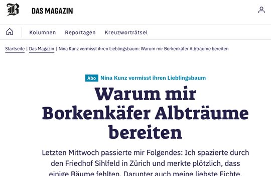 Adieu: Im «Magazin» schrieb Nina Kurz ihre letzte Kolumne diesen Monat. (Bild Screenshot Tamedia)