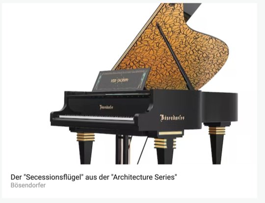 Der Flügel des Anstosses: Der «Secessionsflügel» aus der «Architecture Series» von Bösendorfer…    (Bild: Bösendorfer)