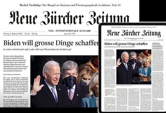 Formal wurden die Printausgabe und das E-Paper der internationalen NZZ vereinheitlicht...