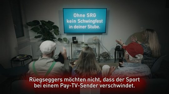 Das Video der Allianz Pro Medienvielfalt spielt ein Drohszenario ohne Schwingfest-Livebilder vor...   (Bild: Screenshot YouTube-Video der Allianz Pro Medienvielfalt)