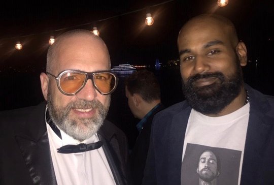 Andy Bohli (l.) von Imaculix und Beat Peyer: «Hier ging es für einmal nicht um Convertionrates, Klickzahlen, Budgets, Content und Business, sondern um grosses Kino mit dem Film ‚Joker‘».