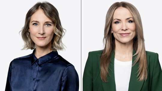 Eliane Leiser (l.) und Monika Schoenenberger sind per Ende März in der neuen Position zu sehen… (Bild: © SRF/Gian Vaitl/Bildmontage)