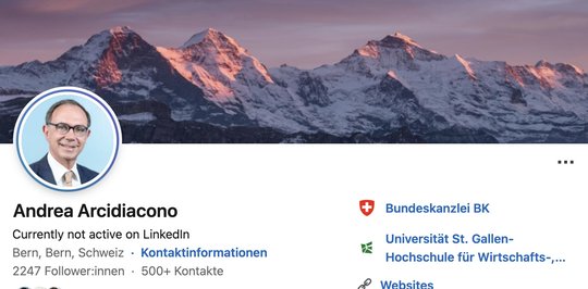 Arcidiacono gehe «im Rahmen der ordentlichen Kündigungsfrist»...      (Bid LinkedIn/Andrea Arcidiacono)