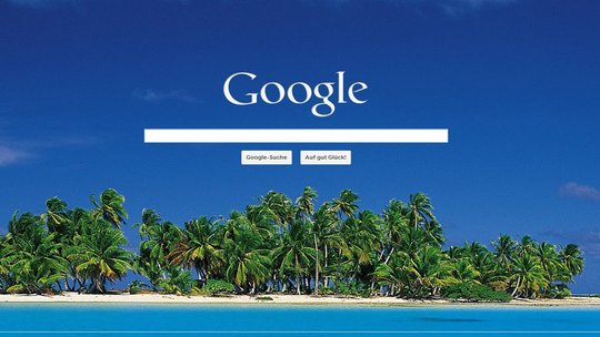 Wer bei Google ohne Lohneinbusse wie auf dem Land arbeiten will, muss sich im Grossraumbüro mit einem Hintergrundbild behelfen...