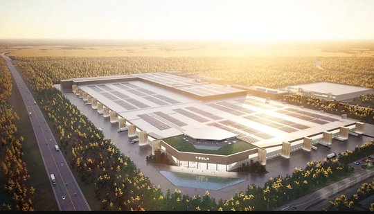 Bald noch mehr Reichtum: Tesla will noch in diesem Jahr seine neue Gigafactory im brandenburgischen Grünfeld eröffnen...             (Bild: Tesla)