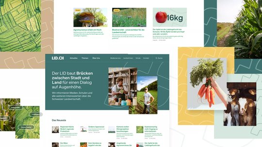 Mit dem digitalen Rebranding soll die Auffindbarkeit, Usability und User Experience auf der neuen Website deutlich verbessert werden...            (Screenshots LID)