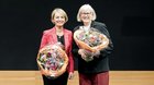 Ursula Nold (l.) und Edith Spillmann von der Delegiertenversammlung des Migros-Genossenschafts-Bundes am Samstag bis 30. Juni 2028 wiedergewählt...    (Bild: MGB/zVg)