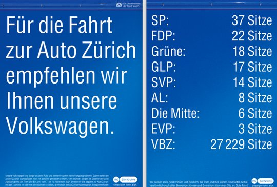 Die «Volkswagen» der Zürcher Verkehrsbetriebe verfügen zusammen über 27’229 Sitzplätze... (Bild zVg)