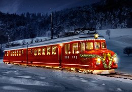 Weihnachtszauber an Bord des Extrazugs