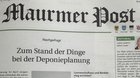 Die Gemeindezeitung «Maurmer Post» mischt sich aktiv in den Wahlkampf ein - entgegen den eigenen Richtlinien...   (Screenshot: Klein Report)