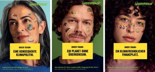 Bei der Kampagne werden Menschen ins Zentrum gestellt, die Haltung zeigen – und sich ihre Träume buchstäblich ins Gesicht zeichnen...     (Bilder: zVg)