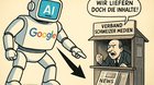 Lieber ChatGPT, wie würdest du den Streit zwischen Google und dem Verband Schweizer Medien in einem Bild darstellen? (Bild: KI-generiert / chatgpt.com)