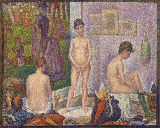 Verkauft für 149 Millionen Dollar: Georges Seurat, «Les Poseuses, Ensemble», 1888, Öl auf Leinwand, 30,3 mal 50 Zentimeter…            (Bild: Christie’s)