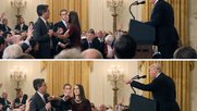 Versuch Jim Acosta das Mikro zu entziehen