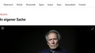 «Der Form nach war der Artikel als Interview gestaltet, nicht als Porträt.  So musste hier der Eindruck entstehen, es handelte sich um ein neues Interview…» Stellungnahme des «Kurier» vom 3. Juni, 18.15 Uhr    (Bild: screenshot «Kurier»)