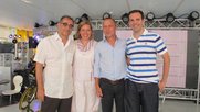 Von links: Samir (Co-Präsident «Zürich für den Film»), Catherine Ann Berger (Direktorin Swiss Films), Urs Fitze (Bereichsleiter Fiktion, SRF) und Dario Suter (Produzent «Kon-Tiki»). © SVFJ