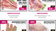 Mit Extremrabatten für Fleisch werden Konsumenten in den Laden gelockt. Den Preis dafür zahlen die Schweizer Bauern…    (Angebote eines Discounters)