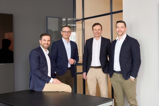 Das Managementteam Christian Schwander (l.), Othmar Krienbühl , Marc Lehman, Dario Caprarese…     (Bild: zVg)