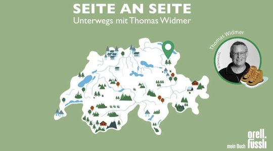 Den Auftakt der Sommerkampagne macht ein Besuch bei Journalist und Wanderer Thomas Widmer, der kürzlich das Buch «Mein Wortschatz» veröffentlicht hat... (© Bild: Orell Füssli)