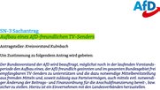 «Wir sind uns wohl alle einig, dass Donald Trump niemals ohne Unterstützung des TV-Senders FOX US-Präsident geworden wäre», steht im Antrag einer AfD-Sektion. (Bild Screenshot KR)